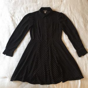 H&M Black and Pink Polkadot Dress